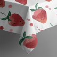 thumbnail image 5 of Strawberry Plants Fruit Watercolor Square Tablecloth,Waterproof Square Table Cover,Wipeable Spillproof Washable Table Cover for Home Kitchen Party Decor 42"X42"(107x107cm), 5 of 6