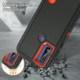 thumbnail image 7 of Allytech Rugged Case Compatible with Motorola G Pure with Hidden Kickstand, [Military Grade Drop Protection] Soft TPU Hard PC Bumper Non-Slip Shockproof Full Protective Case, Black+Orange, 7 of 7