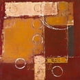 thumbnail image 2 of Sedalia, David 20x20 Gold Ornate Wood Framed with Double Matting Museum Art Print Titled - Circles on red-brown II, 2 of 4