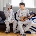 thumbnail image 3 of Conjunto de pijama de Totoro para hombre y mujer, ropa de dormir con capucha de animales de dibujos animados, disfraz de Halloween para el hogar, Invierno, 3 of 4