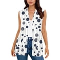 thumbnail image 7 of DIOAZUD Women's Open Front Print Vest Cardigans Lightweight Casual Sleeveless Cardigan with Pockets for Spring Summer Layering, 7 of 7