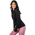 thumbnail image 2 of 90 Degree By Reflex Women’s Lightweight, Full Zip Running Track Jacket - Black - Medium, 2 of 2