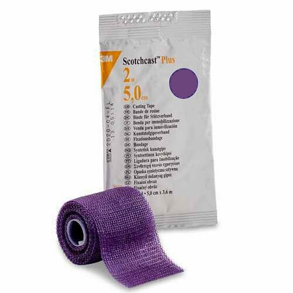 3M Scotchcast Plus Cast Tape 2 Inch X 12 Foot Purple 82002U, 10 Ct