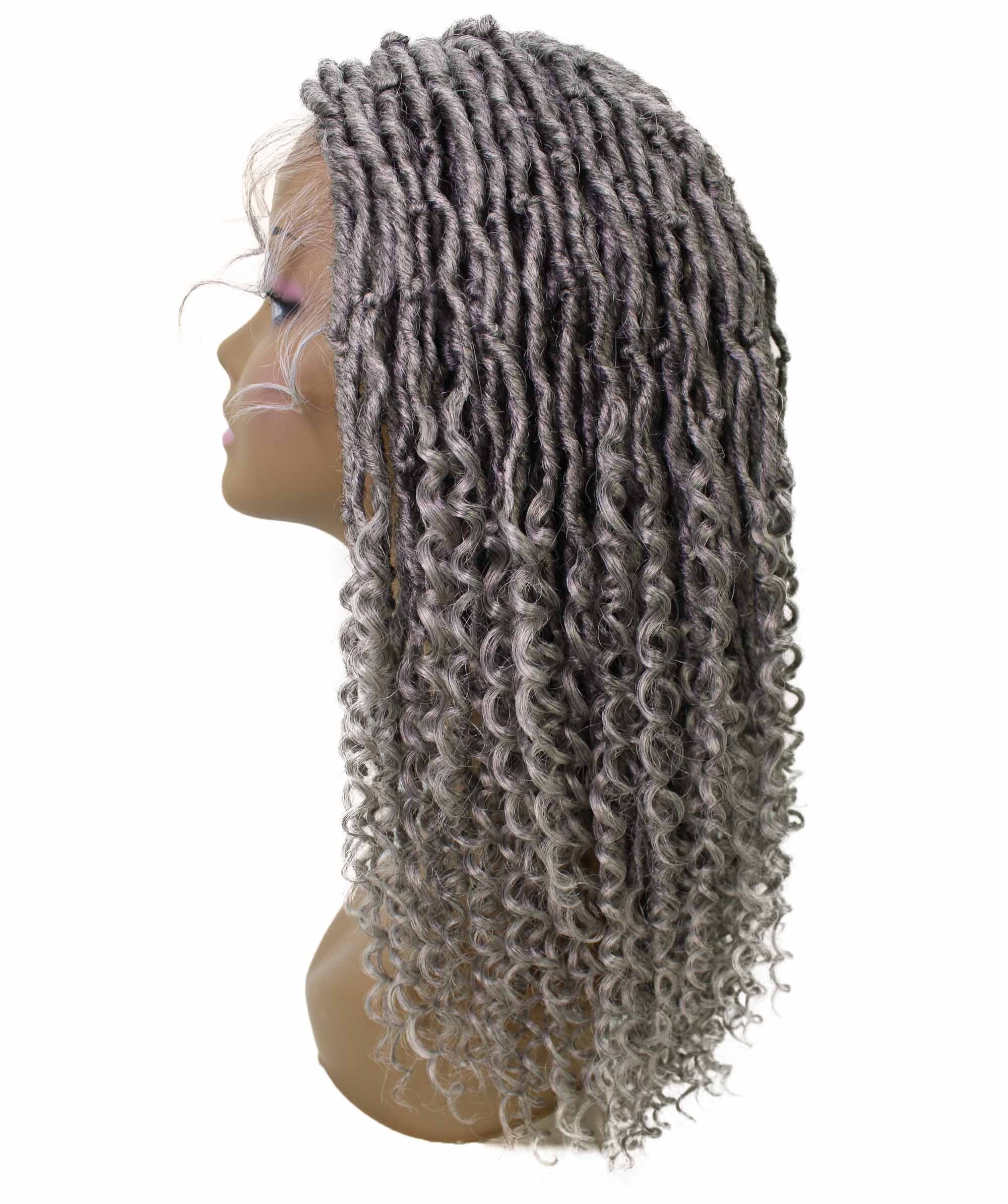 LUXLUXE Angel Curly Locs Braid Braided Women Wig, 20+ Shades of Natural, Dip Dyed & Blended Colors