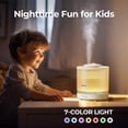 thumbnail image 5 of Homvana - Humidificadores pequeños para recámara, 2 paquetes de 1,8 l de niebla fría humidificador de relleno superior para guardería, difusor de aceite esencial, 3 en 1 para plantas domésticas, 5 of 5