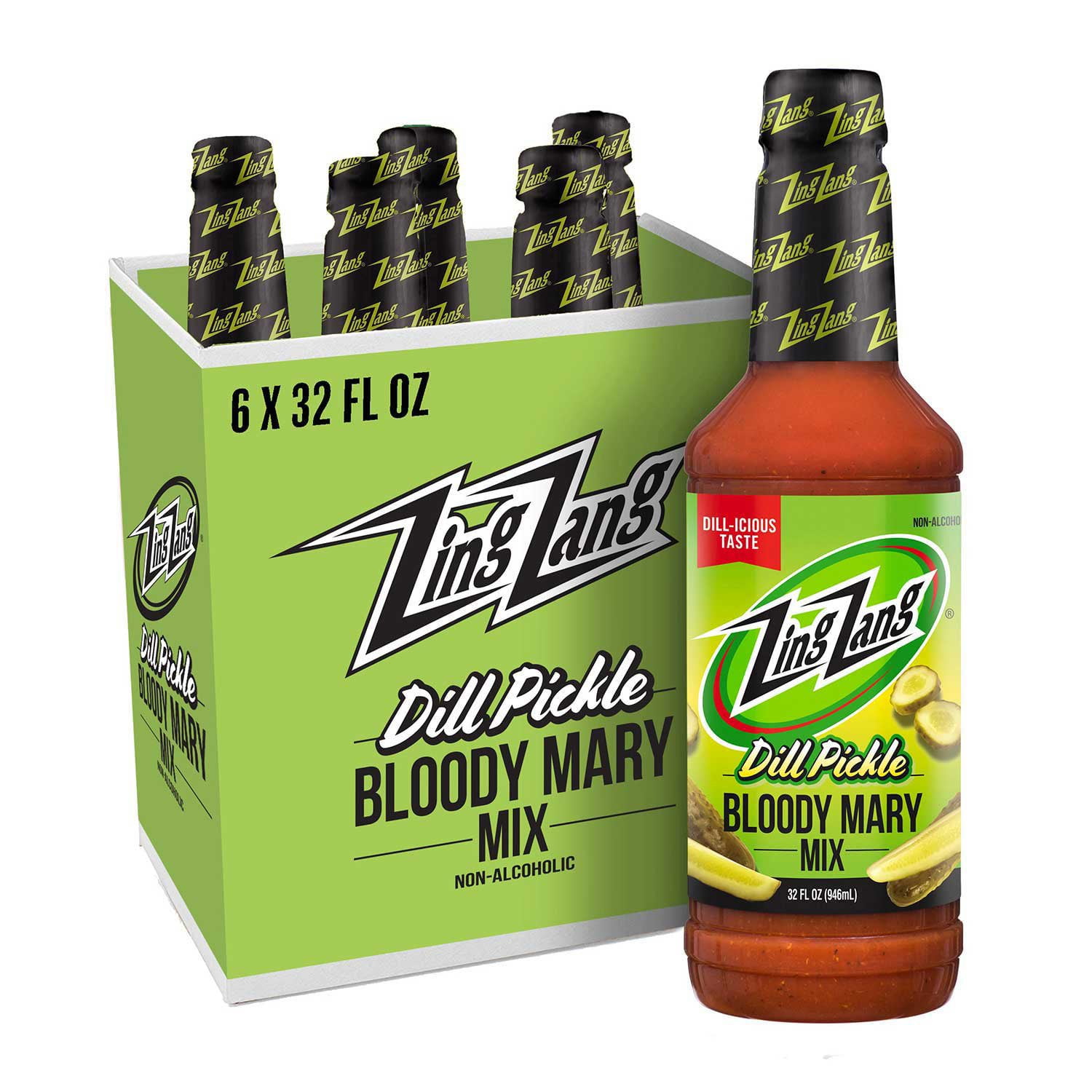 Zing Zang Non-Alcoholic Bloody Mary Mix, 32 fl. oz. bottle, 6 pk