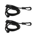 thumbnail image 3 of 2pcs/set 180cm Kayak Canoe Paddle Leash Clip Stretchable Fishing Rod Tether Holder for Kayaking Surfing Black, 3 of 14