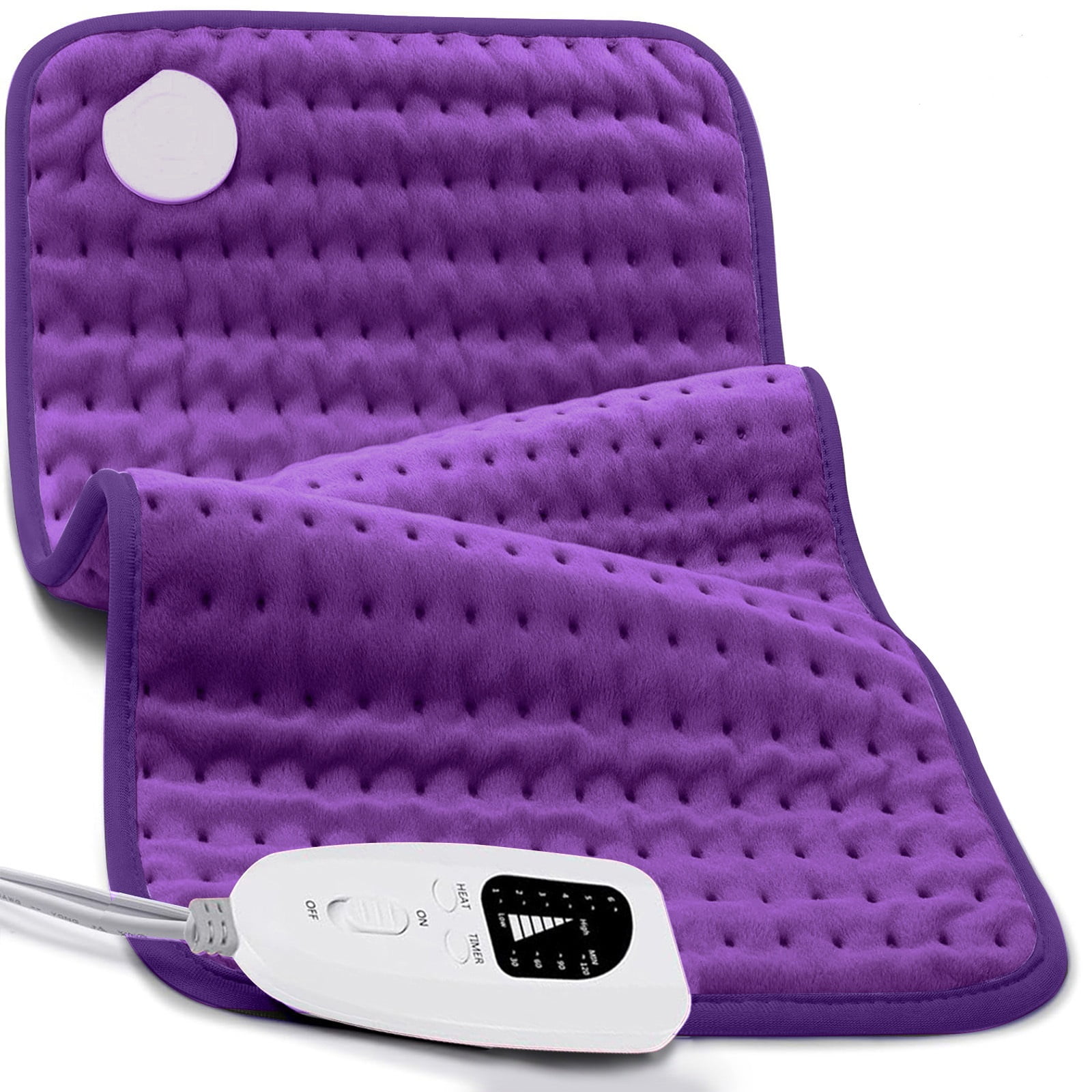 Heating Pad for Back,Neck,Abdomen,Shoulder,Knee,Arms,Legs,Dry/Moist Heat & Auto Shut off, Birthday Gifts for Men and Women, 12" x 24", Purple, 1 Pack