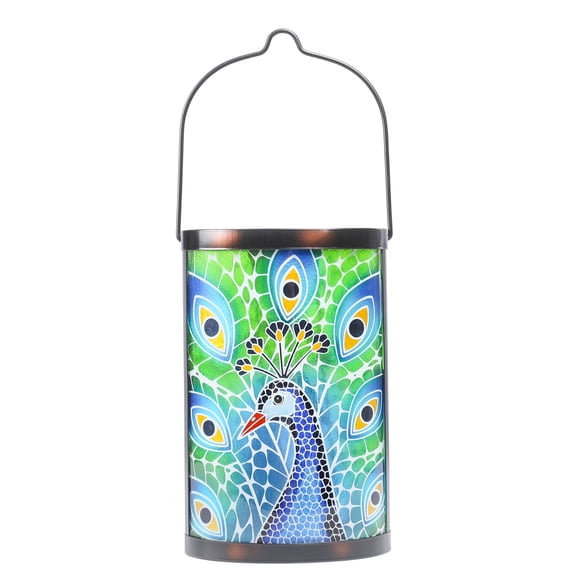 Outdoor Hanging Solar Lantern,Solar LED Lantern,Outdoor Lamp,Peacock pattern for Outdoor Patio Garden Yard Decoration