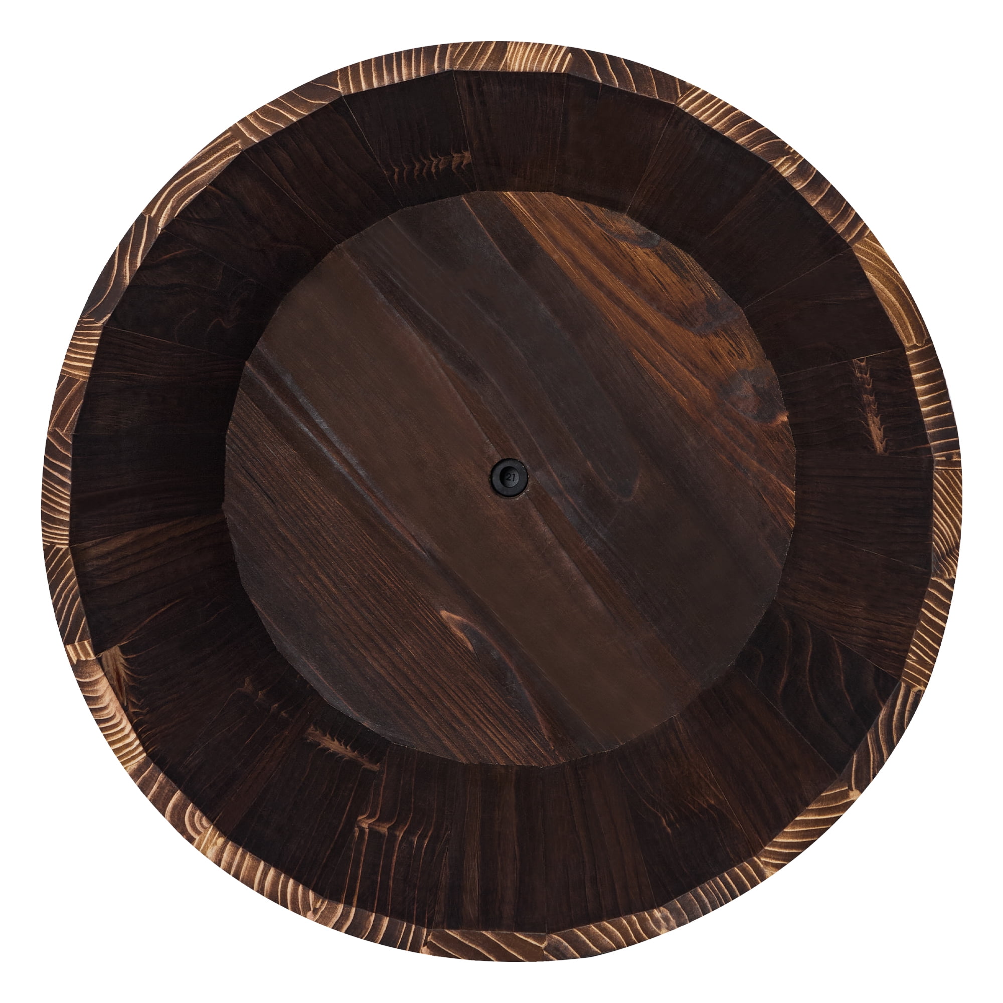 Better Homes & Gardens 17 in Wood Whiskey Barrel Planter
