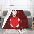 thumbnail image 2 of Romantic Bear Heart Throw Blanket, Super Soft Anti-Pilling Flannel Bed Blankets, 40"x30", 2 of 8