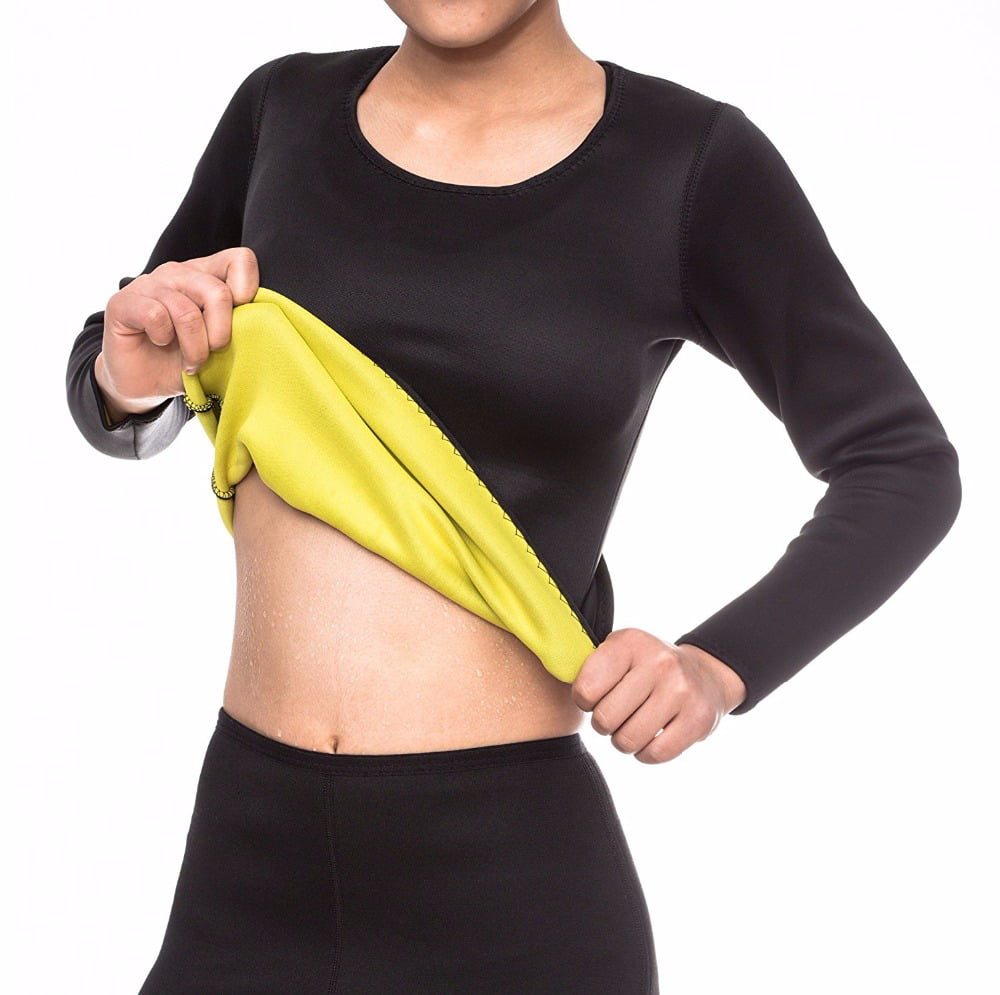 Details about   US Women Sauna Body Shaper Sweat Suit Sleeve Spa Cami Hot Neoprene Slimming Top 