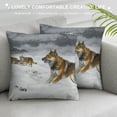 thumbnail image 3 of Orinice Dog Snow Mountain Graphic Decorative Cushion Throw Pillow Cover for Home Couch Living Room Bed Sofa - Winter Square 1PC 20x20in, 3 of 5