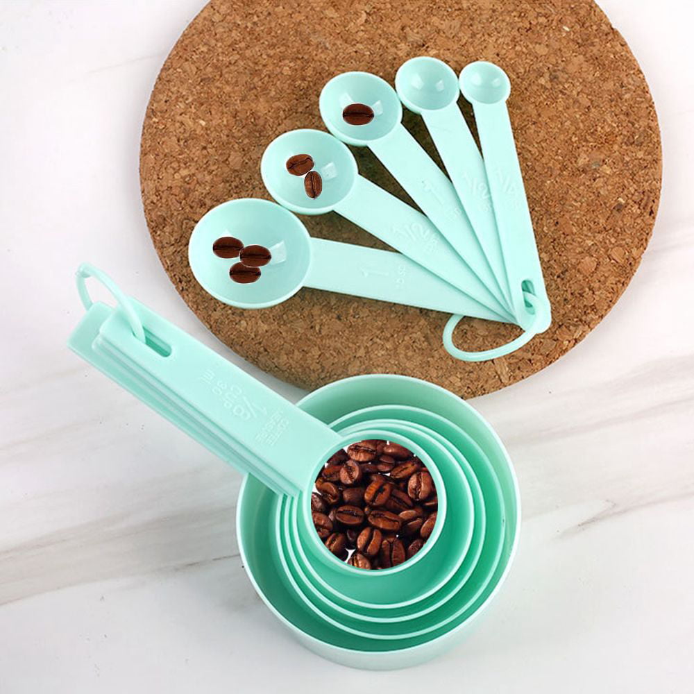 Measuring Cups And Spoons Set, Cute Plastic Measuring Cups Spoons,colored Kitchen  Measure Tools, Dry Measuring Cups For Cooking, Metric Measure Cups Spoons  For Baking & Kitchen,durable Nesting Cups And Spoons For Dry