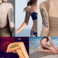 thumbnail image 3 of (WBQB013-016) 4 Uds. Pegatinas tatuaje brazo letras caligrafía y pintura serie 240*100mm pegatinas tatuaje corporal, 3 of 9