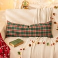 thumbnail image 4 of Juego de fundas de almohada navideñas a cuadros AQOTHES, 45 x 91 cm, 2 unidades, 4 of 5