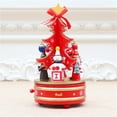 thumbnail image 3 of Christmas Decorations Christmas Wooden Rotating Music Box Christmas Tree Shape Home Decor Ornament Green, 3 of 7