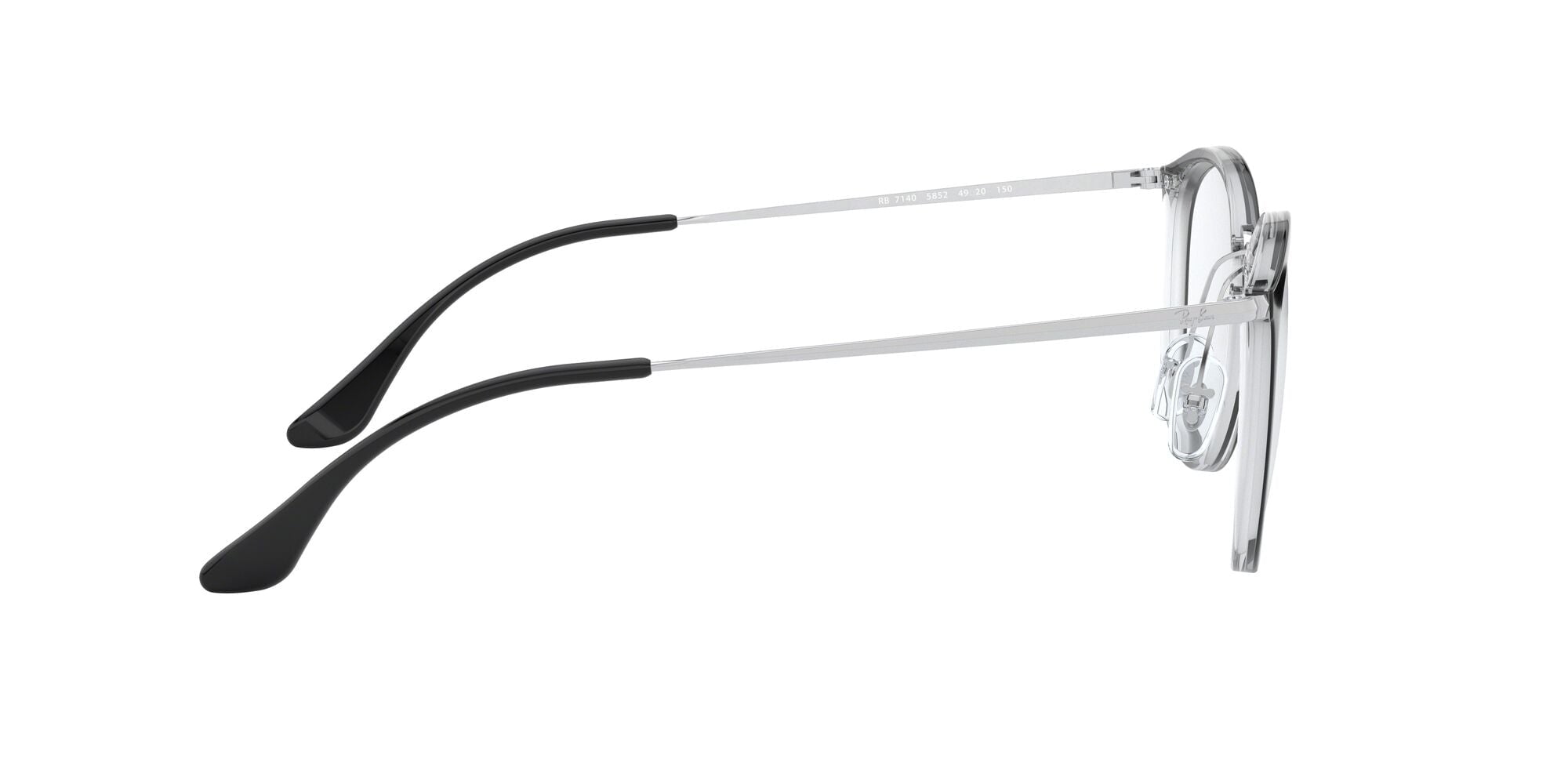 bungeejumpen Klik Vakantie Ray-Ban eyeglasses RX7140 (5852) black on transparent with demo lenses,  51mm - Walmart.com