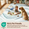thumbnail image 4 of Design&I 8'x10' Washable Area Rug Sleek Flatweave Pet Friendly Ocean Themed Beachy Flowing Ripple Seaside Inspired Theme Nautical for King Size Bedroom, Under Bed, 4 of 7