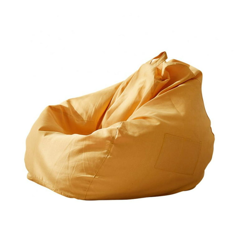 Large Bean Bag Chair Cover (No Filler) Sofa Couch Cover Indoor Lazy Soft  Lounger - 80*90cm, Khaki 