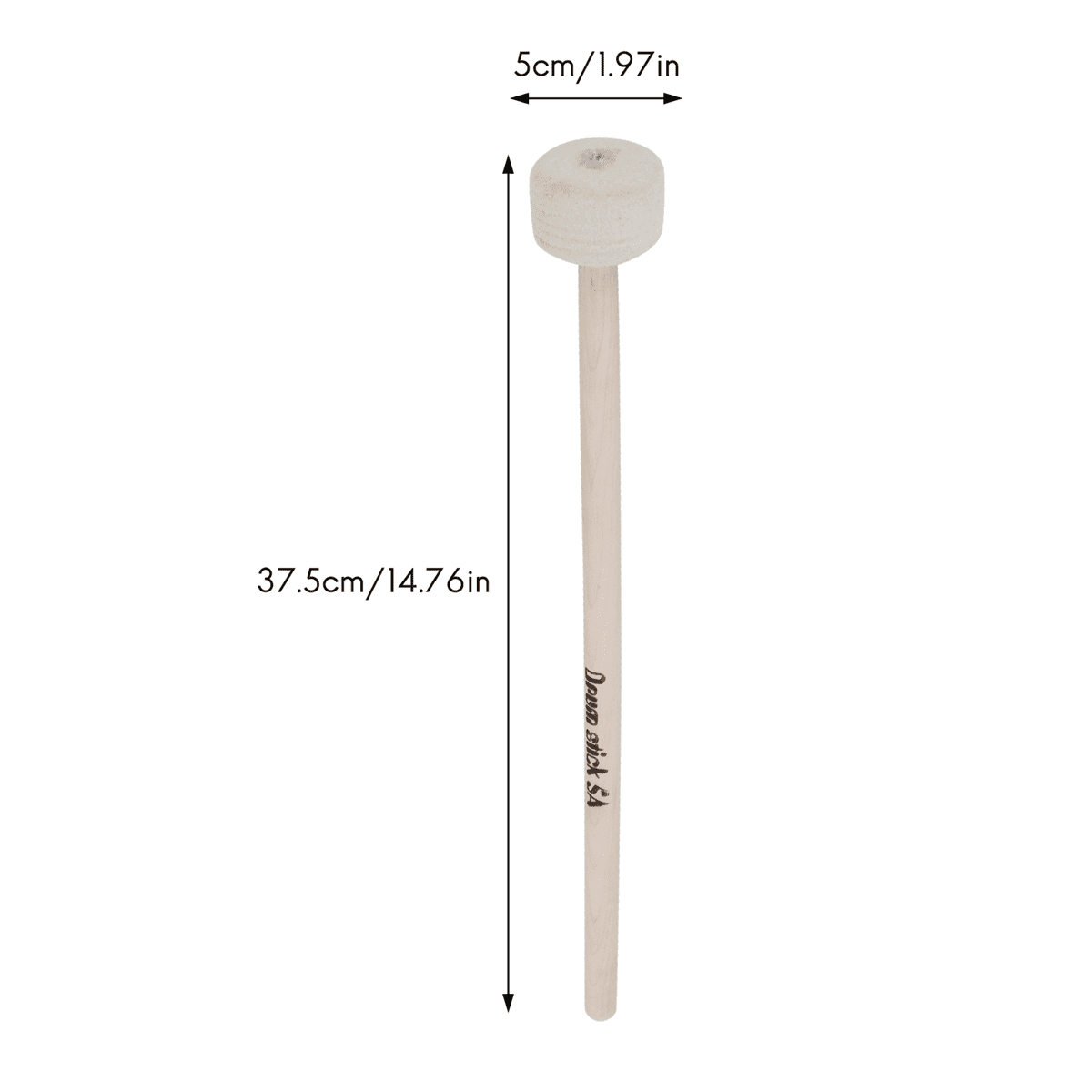 2 Pair Drum Mallet Stick Felt Mallet Timpani Stick Big Drum Hammer Timpani Mallet for Percussion Instrument
