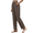 Dark Brown, variant on Cuteduck Women's Versatile Stretchy Waist Slacks for Women, Casual Straight Leg Pants with Slant Pockets S-2XL