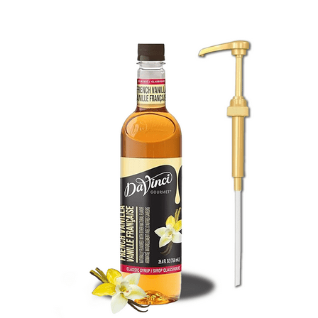 DaVinci Gourmet French Vanilla Classic Syrup, 25.4 fl oz (750mL) Bottle with Pump