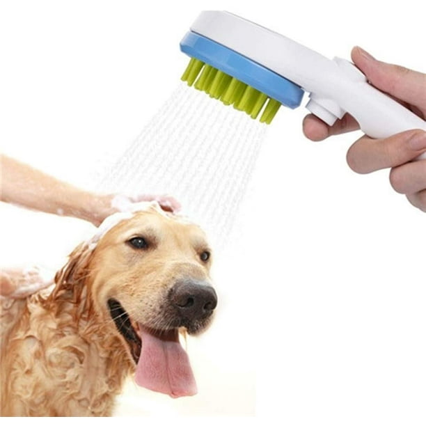 Esing - Accesorio para cabezal de ducha para perros, rociador de ducha para mascotas, cepillo de masaje para aspersor de perros y gatos, cepillo de baño para mascotas, herramientas de baño Ormromra WMZL-1422