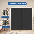 thumbnail image 4 of ROMUCHE Magnetic Thermal Door Cover For Winter, Fits 72'' X 80'' Door(Curtain Size 74'' X 82''), Insulated Door Curtain Keep Warm Winter&Cool Summer(Black), 4 of 7
