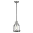 thumbnail image 3 of Westinghouse Cindy Mini Pendant Matte Black Finish with Antique Ash Accents Clear Seeded Glass, 3 of 5