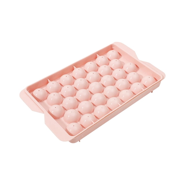 EGNMCR Ice Cube Tray Round Ice Box Ice Plastic With Cover Ice Ball Ice Maker Homemade Ice Box Refrigerator Ice Box Ice Tray