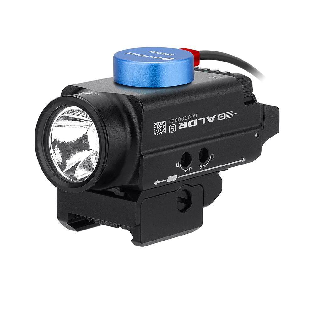 Olight Baldr S Strobe Rechargeable Light, 800 Lumens White LED and Green Laser