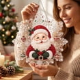 thumbnail image 2 of DIY Santa Claus Diamond Art Kits Christmas Tree Decorations, Pearl Art Kits Xmas Hanging Decor Gift, Christmas Pearl Art Kits for Adults, 2 of 6