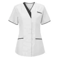 thumbnail image 3 of Scrub Top Women - Loose Fit Tunic Short Sleeve V-Neck Nursing T-Shirt | Breathable Healthcare Workwear | Comfortable Medical Uniform for Nurses & Carers, 3 of 7