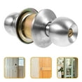 thumbnail image 2 of 1 Set Spherical Door Lock Door Lock Bedroom Knob Lock Stainless Door Lock and Key Set, 2 of 4