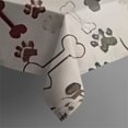 thumbnail image 5 of Paw Prints and Bones Square Tablecloth,Waterproof Square Table Cover,Wipeable Spillproof Washable Table Cover for Home Kitchen Party Decor 52"x52"(132x132cm), 5 of 6
