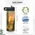 thumbnail image 4 of Sikiie Realistic Style Forest Dinosaur Print 18OZ Insulated Straw Cup, Portable Leak-proof Sports Water Bottle, Stainless Steel Water Cup Suitable for Home and Outdoor, 4 of 8
