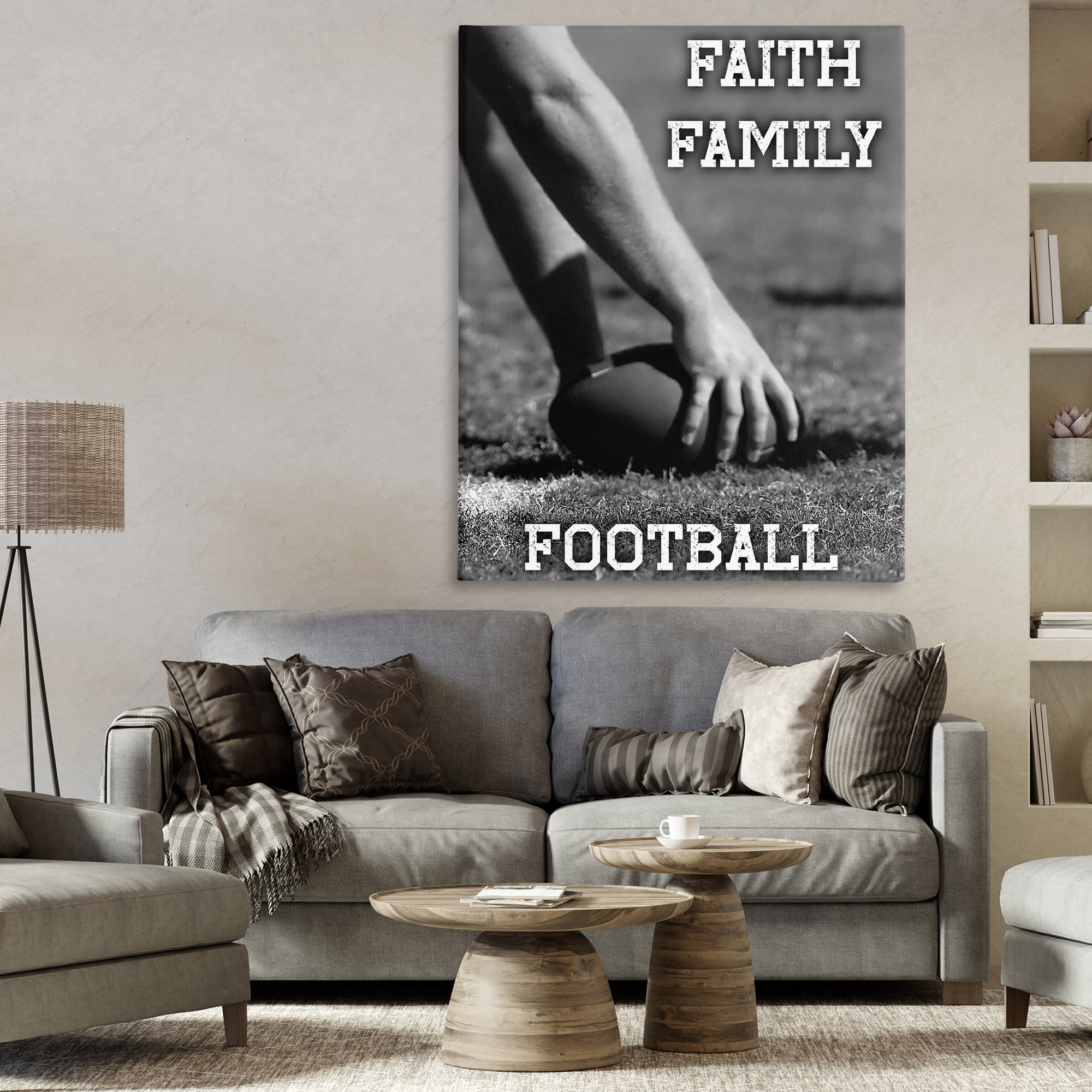 Stupell Industries Faith Family Football Hike Canvas Wall Art, design by Marcus Prime