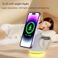thumbnail image 2 of 4 in 1 Wireless Charger Station Foldable Magnetic Charger Dock for iPhone 15 14 13 12 Samsung Galaxy S24 S23 S22 AirPods iWatch 9 8 7 6 Ultra Galaxy Watch serial, 2 of 13