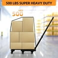 thumbnail image 5 of Folding Hand Truck, 500 LB Heavy Duty Luggage Cart, Utility Dolly Platform Cart with 6 Wheels & 2 Elastic Ropes for Luggage, Travel, Moving, Shopping, Office Use, Black, 5 of 8