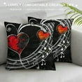 thumbnail image 3 of JEUXUS Treble Love and Burlap Throw Pillow Case Cushion Cover Sofa Outdoor Decorative Square, 3 of 5