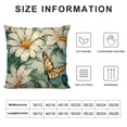 thumbnail image 5 of SHANXI Daisy Flower Decorative Cushion Case Decor, Eucalyptus Leaves Home Decoration for Sofa Couch 24x24in, 5 of 5