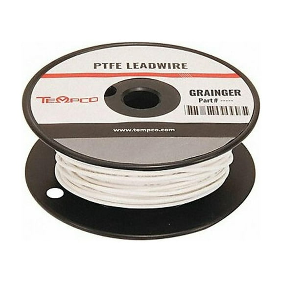 Tempco HighTempLeadWire,18AWG,White,250ft LDWR-1073