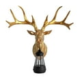 thumbnail image 4 of Fzaqwen Deer Head Wall Lamp Animal Wall Art Decorative Resin Modern Solar Deer Sculpture gold, 4 of 9
