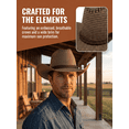 thumbnail image 5 of QSAWXQZ Men's Vintage Straw Cowboy Hat Wide Brim Sun Protection with Chin Strap Breathable Beach Ranch Cap M, 5 of 7