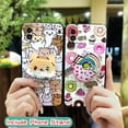 thumbnail image 2 of JNG-Phone Case For Samsung Galaxy A03 Global/SM-A035F, Anti-knock Soft Case Fashion Design cute Glitter Back Cover Durable Cartoon quicksand Skin feel silicone Simplicity Rotatable stand, 2 of 9