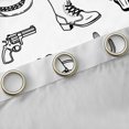 thumbnail image 4 of Homewish Sketch Cowboy Hot Boots Kitchen Curtains,Desert Cactus Black Out Curtains Pack of 2 (42x63 Each),White, 4 of 6