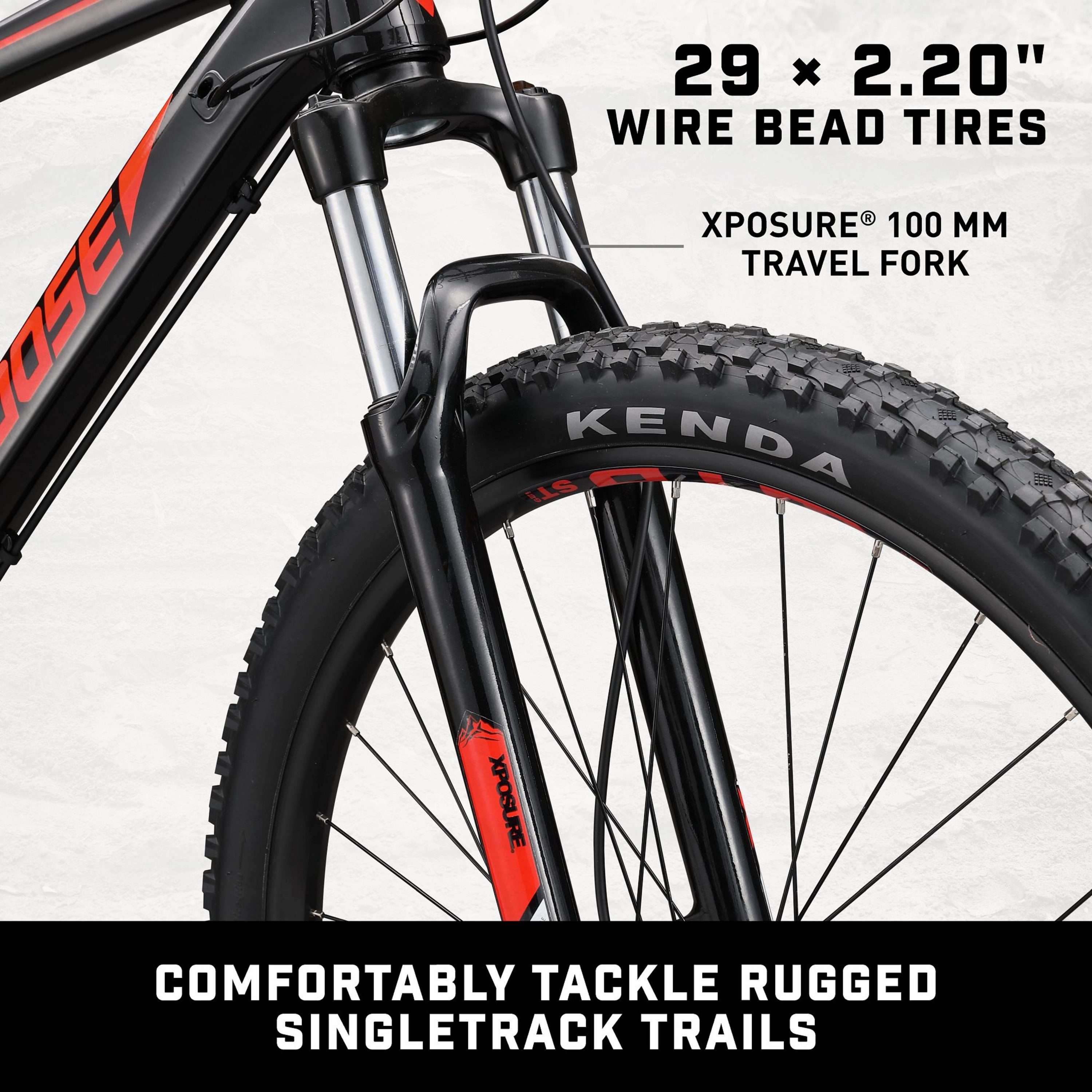 Mongoose Tyax 29 Small Sport Adult Unisex 29-in. Mountain Bike, Black