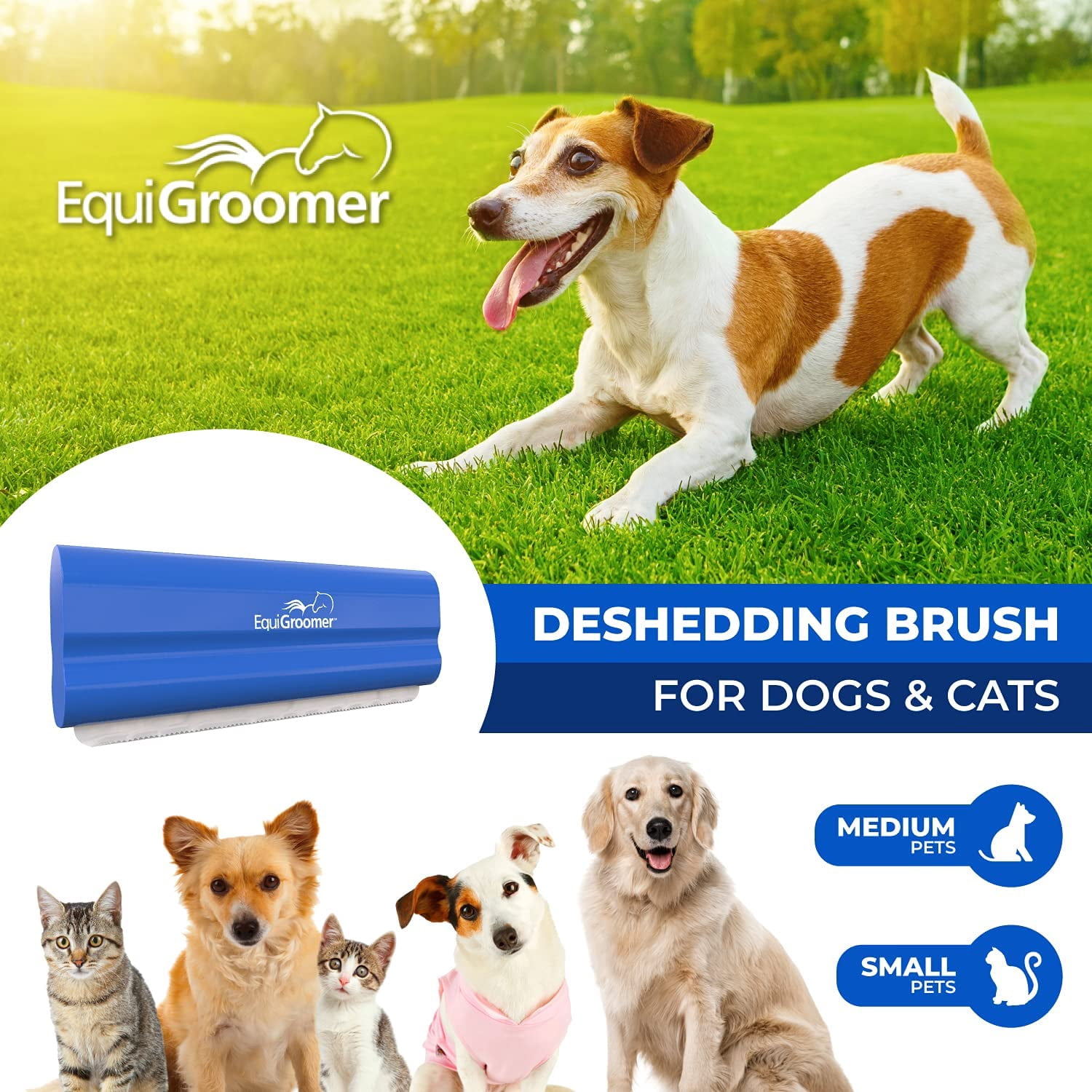 EquiGroomer Deshedding Brush for Dogs and Cats | Undercoat