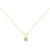 Brilliance Fine Jw Ss/14k Heart With Cz/gf Chn Pend